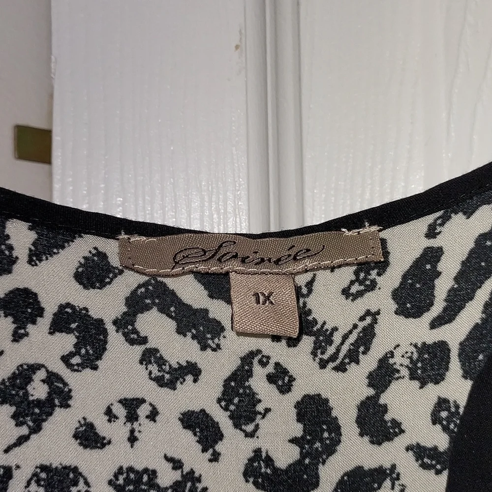 Leopard blouse quarter sleeve - Picture 3 of 4